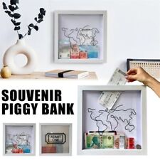 Travel Adventure Archive Box Ticket Shadow Box for Wall Tabletop Display Decor