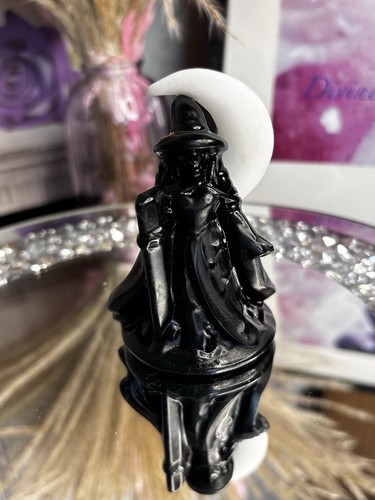 Black obsidian wizard moon - obsidian,