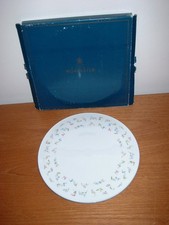 ROYAL WORCESTER VINTAGE FORGET ME NOT DOMED GATEAU/CAKE PLATE - BOXED FAB COND