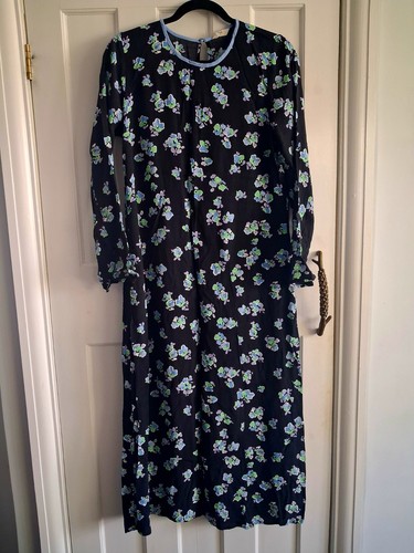 Hush black floral long - black, dress