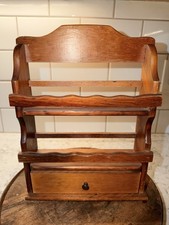 Vintage wood spice rack - rack, shelf