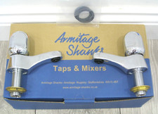 Armitage Shanks Chrome 1/2" Sandringham Basin Pillar Taps *BRAND NEW* S7113AA