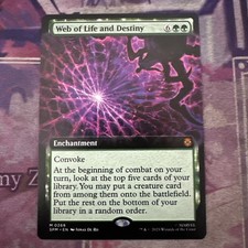 MTG Web Of Life And Destiny Borderless 268 Mythic Spider-Man Pack Fresh Card