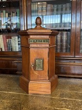 Country House Wooden Letter Box, Brass Decoration
