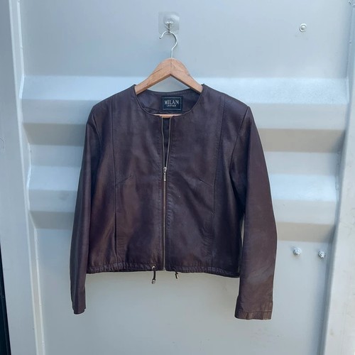 Milan leather collarless - leather,