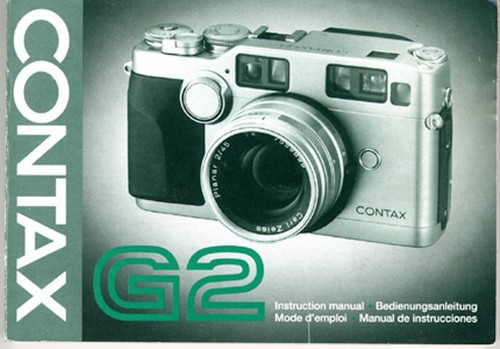 Contax camera instruction - camera,