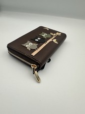 Brown Zip Around Wallet Owl