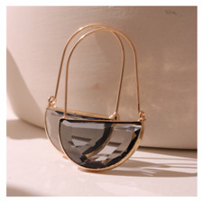Crystal Glass Half Circle Hoop
