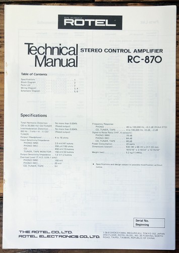 Rotel 870 preamp - rc-870, /