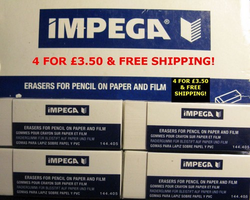 Impega white erasers - white,