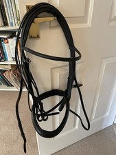 Albion KB double bridle XF size black - new with one set of reins