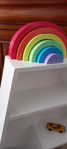 Wilko wooden rainbow kids - wooden,