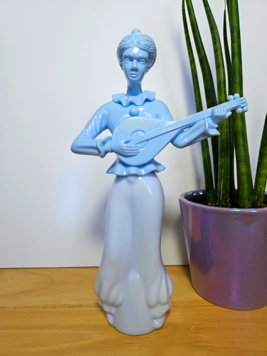 Vintage avon bottle blue lady