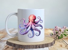Octopus  11oz White Mug