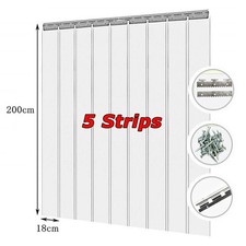 2m 5 Strips PVC Strip Curtain