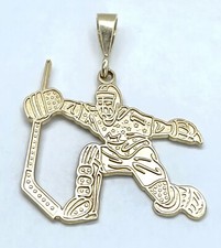 14k Yellow Gold Hockey Goalie