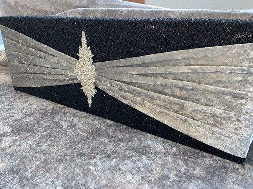 Black glitter padded - glitter,