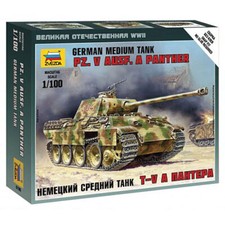 Zvezda 6196 WWII Panther Tank Ausf A  1:100 Snap Fit Military Model Kit