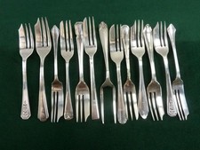 12 Vintage EPNS Cake forks and