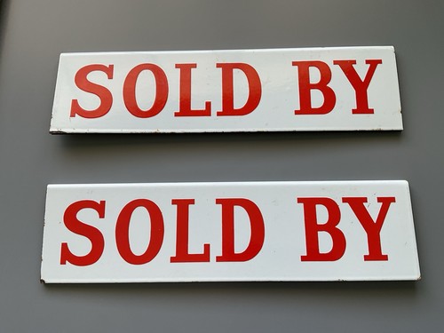 Vintage enamel sold - sold, by