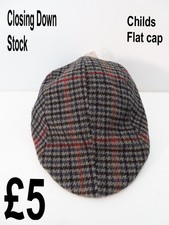 boys childs hat flat cap check