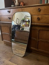 Vintage Mid Century West German Brass Framed Mirror Schönform Lenzgold Gio Ponti