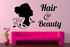 HAIR&BEAUTY Ladies Salon Mural/Window Vinyl Decal/Wall Sticker 