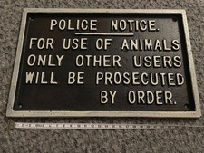 Old heavy cast iron police