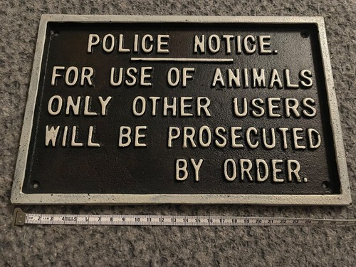 Old heavy cast iron police