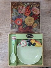 Carlton Ware Jam Dish and Spoon Australian Design In Original Box Blackberry