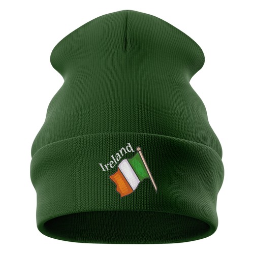 Ireland embroidered beanie - embroidered, hat