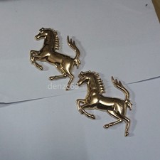 2x Gold Chrome Right Horse