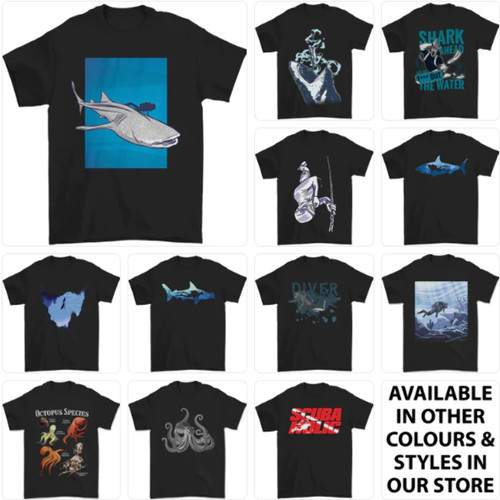 Scuba diving shirt deep - deep, sea