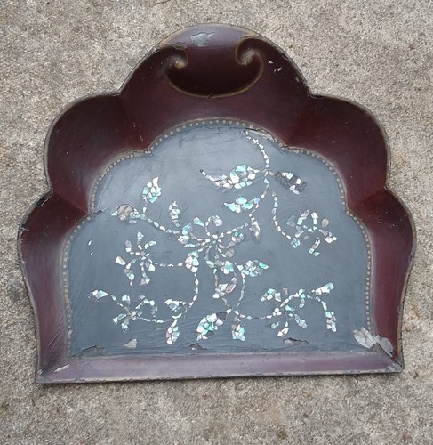 Antique metal crumb scoop - metal,