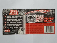 Star Wars Special Edition 1996 - Walkers Crisps - Quick Quiz / Coupon  #W265