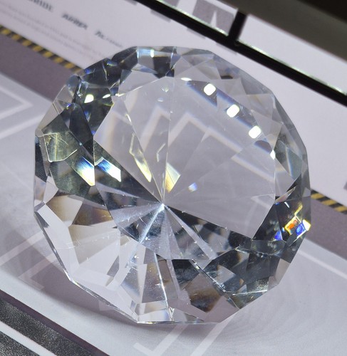 Paper weight large crystal - paper,