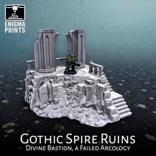 Gothic Spire Ruins - 28mm 3d