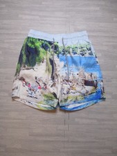 Vilebrequin Moorea Swim Shorts Mens Large Beach Cove Scene Drawstring Pockets