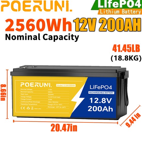 12v 200ah lifepo4 lithium - 200ah,