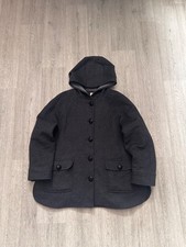 Sezane Wool Hooded Coat Gray
