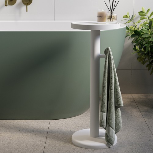 White round bath table - round,