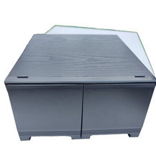 CD Storage Drawer Unit Black Ash Wood Holds 40 CD's - 2 Drawers Retro