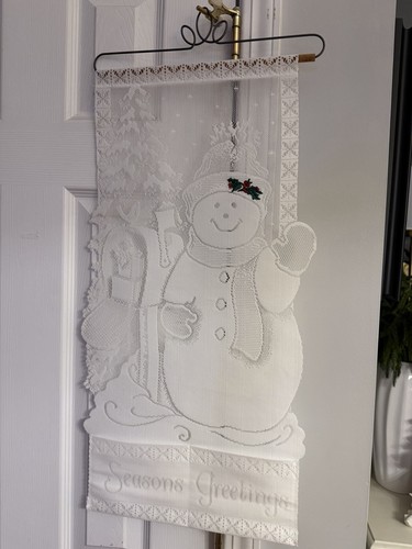 Snowman cardinals lace - snowman,