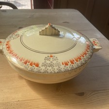 Midwinter Burslem Tureen with Lid Gold And Orange Trim Rare vintage item 22cm di
