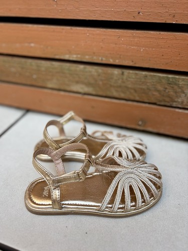 Zara gold strappy girls - zara,