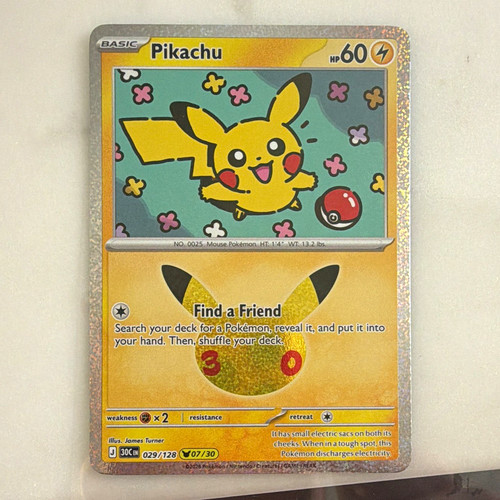 Pikachu 029 128 holo classic - pikachu,