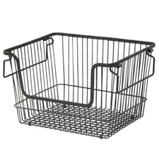 Metal Wire Kitchen Vegetable Fruit Storage Rack Basket Organizer Stackable Box