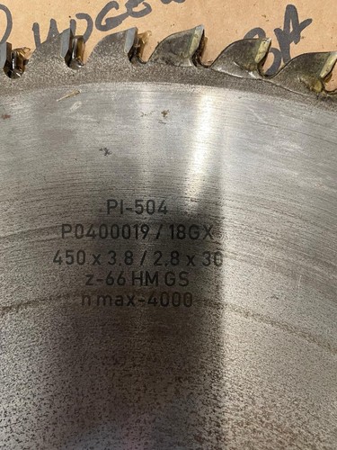450x3 8x30mm radial - radial, saw