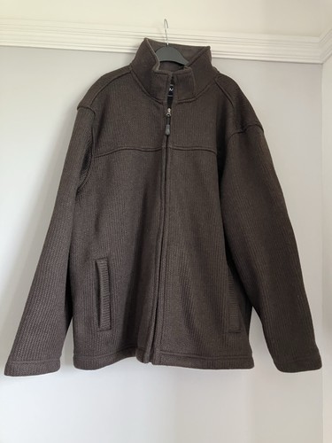 Maine chunky brown knit fleece - maine,