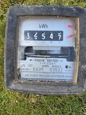 Vintage Single Phase 240v Electricity meter - English Electric Type C 31 B /M